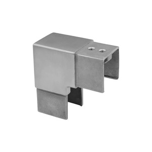 Factory Wholesale 90 degree two ways Stainless Steel handrail corner elbow pipe fittings square tube connector joint