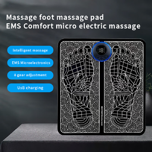 Venta al por mayor inteligente uso doméstico plegable portátil Usb circulación Ems estera eléctrica impresión LOGO fisioterapia masajeador de pies - Product Image 4