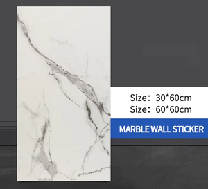 Mármol de alto brillo Autoadhesivo de lujo Impermeable y a prueba de humedad Etiqueta de la pared Fábrica 30X60cm Papel tapiz de mármol - Product Image 5
