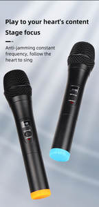 Microphone sans fil UHF à main Debra Audio D-240 4 canaux, directivité cardioïde, réduction du bruit, métal, karaoké/parole, XLR - Product Image 2