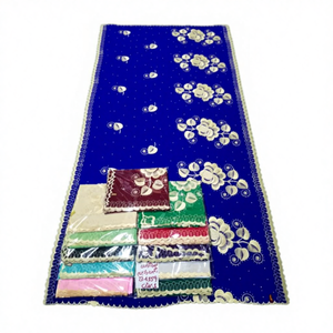 Chales de Mujer Musulmanas Africanas de Alta Calidad, Bordados con Pedrería, Transpirables, Colores Personalizados, Algodón, Venta Caliente, Chifón Floral - Product Image 1