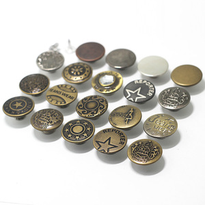 กระดุมและหมุดสำหรับเสื้อผ้าผ้ายีนส์วินเทจสลักลายนูน20มม. สำหรับเสื้อผ้าโลโก้ตามสั่ง - Product Image 4