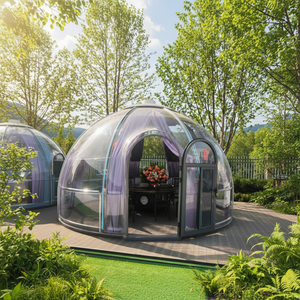 Tente Igloo Transparente en Polycarbonate pour Glamping Extérieur, Dôme Géodésique Robuste pour Hôtel - Product Image 1