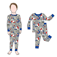 Pyjamas en bambou bio Babylovey doux pour la peau, expédition rapide, vente en gros, pour tout-petits, pour le sommeil quotidien avec un design ajusté