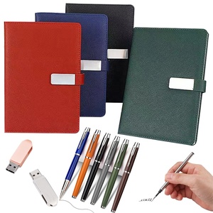Artículos Promocionales de Regalo de Lujo, Cuaderno A5, Diario de Cuero, Juego de Regalo Corporativo Personalizado con Bolígrafo USB, Caja de Regalo para Oficina y Negocios - Product Image 4
