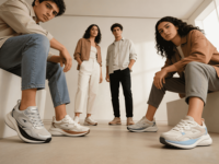 OLICOM Chaussures de sport décontractées haut de gamme personnalisées avec logo pour hommes et femmes, en PU respirant, légères et confortables, pour l'extérieur