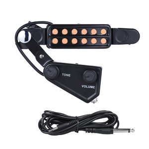 Pastilla para guitarra acústica de 12 orificios con controles de tono y volumen para conversión eléctrica - Product Image 4
