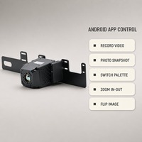 Kamera Termal Otomotif LHODR 384x288 Penglihatan Malam AI Deteksi Pejalan Kaki Kendaraan Hewan Android Dual USB 50Hz