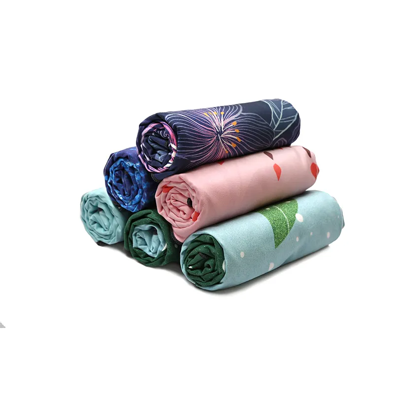 Wholesale Soft Textile Non Slip Custom Printed Microfiber Hot Yoga Towel