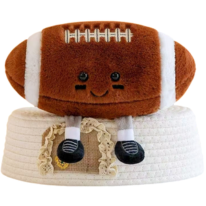 Peluche Morbido a Forma di Pallone da Basket, Ricamo Simulato con Cuciture, Faccina Sorridente, Cuscino Compagno Sportivo per Tutte le Età - Product Image 3