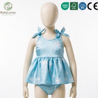 Robe de bain pour enfants Babylovey Boutique, personnalisée, sans manches, en soie de lait, avec short, pour filles, vacances d'été, avec impression personnalisée