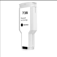 Cartucho de tinta Ocbestjet 738 BK 130Ml Compatible con impresoras de formato ancho HP DesignJet T850 T950 cartucho de tinta plotters negros