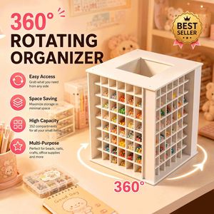 ที่จัดเก็บแบบหมุนได้ 360 องศา 352 ช่อง สำหรับเก็บลูกปัด ตะปู งานฝีมือ และอุปกรณ์สำนักงาน - Product Image 1