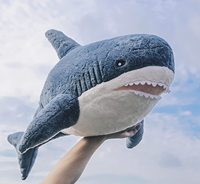Jouet en peluche de requin bleu géant, oreiller de baleine, animal en peluche, poupée douce, mignon, chambre, jouet en peluche pour enfants, cadeau de coucher