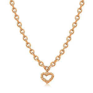 Milskye hermoso conjunto de joyas para mujeres latón 14K chapado en oro grueso corazón collares - Product Image 5