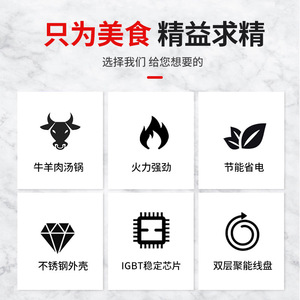 Olla de Inducción Comercial de un Solo Quemador de Alta Potencia para Cocina de Restaurante - Product Image 4