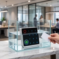 Control de Acceso Biométrico RFID IP66 a Prueba de Agua con Huella Dactilar, Contraseña, Tarjeta, Aplicación Tuya, Pantalla Táctil Independiente para Apertura de Puerta