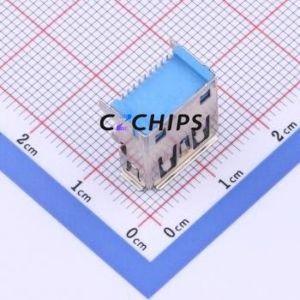 KH-3.0AF90DIP-14.2JB-STM USB <b>Connector</b> SMD <b>Connector</b> ( <b>Connector</b> Type: Type-A )( Protocol Standard: USB 3.0 )( Gender: Female ) - Product Image 2