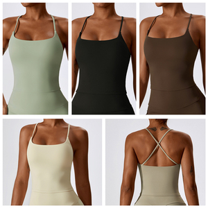 Factory Sports Wear Chaleco acolchado Entrenamiento Gimnasio Ropa para mujeres Active Fitness Training Top Athletic Running Sujetador sólido - Product Image 4