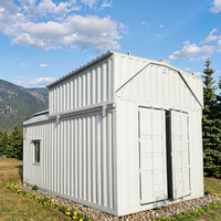 Maison modulaire en conteneur de 20 pieds à toit haut, structure en acier, grande porte double, appartement préfabriqué pour l'extérieur, garantie 1 an