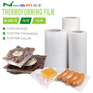 <span class=keywords><strong>Film</strong></span> inférieur thermoformable haute barrière EVOH, sans fissures pour thermoformage profond, pour lignes d'emballage de plateaux de saucisses et de fromages en vrac - Product Image 1