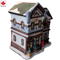 Sculptures de village de Noël en résine pour maison de Noël en résine personnalisée