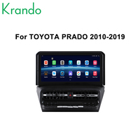 Autoradio Android Krando 12,3 pouces avec navigation GPS pour TOYOTA PRADO 2010-2019, Android Auto, autoradio stéréo, Carplay, BT, 4G, WIFI, 64 Go