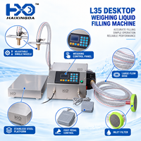 Machine de remplissage semi-automatique L35 avec pesage pour eau, jus, huile de cuisson, savon liquide et produits nettoyants ménagers