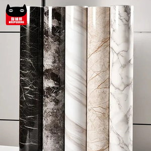 Carta da Parati Adesiva in PVC Impermeabile e Antiolio con Motivi Geometrici Moderni per Cucina e Bagno, Effetto Marmo - Product Image 4