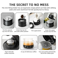 Schneller Füll-und Versiegelung halter Kompatibel mit wieder verwendbaren Nespresso Vertuo Pods Kaffeefilter Smarter Tools Deckel öffner