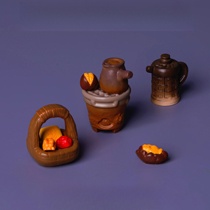 KI zhuojing Landscape Winter New Product: diy miniature dollhouse home decoration Table for roasting <strong>tea</strong> by the F - Product Image 4