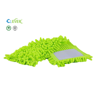 Tête de balai à poussière plate en microfibre colorée, remplacement pour le nettoyage industriel des sols, vente en gros pour usines