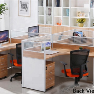 Customize Office Partition Extrusions Aluminum Profiles Office Furniture Cubicle Workstation <b>Desk</b> 8 Person Workstations - Product Image 3