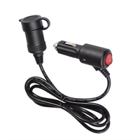Cable de Extensión con Interruptor de Encendido/Apagado y Monitoreo de Voltaje, Clasificación de 10A, Conector Macho y Hembra para Encendedor de Cigarrillos de Automóvil, para Uso Industrial