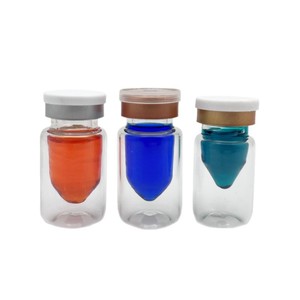 Flacon en verre transparent 2ml 3ml 5ml Ampoules Doublure intérieure Poudre lyophilisée Tête de <span class=keywords><strong>trompette</strong></span> pour faux cils Crème pour le visage - Product Image 1