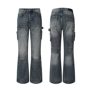 Di alta qualità 100% cotone OEM Streetwear ampio stile Vintage con lavaggio acido colore larghi e lavati <span class=keywords><strong>Jeans</strong></span> dritti da <span class=keywords><strong>uomo</strong></span> - Product Image 6