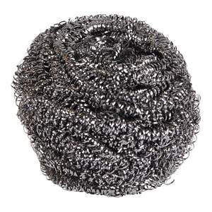 Éponge en acier inoxydable grande taille 2,5 x 2,75 gris acier, 12 par carton, pour le nettoyage de la vaisselle - Product Image 1