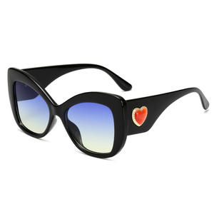 Lunettes de soleil de luxe 2019 pour hommes et femmes, style vintage, verres dégradés, protection UV400, grande monture, forme œil de chat - Product Image 2