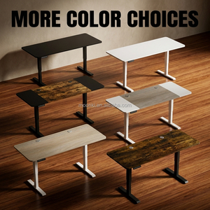 RGB LED <b>Electric</b> Standing <b>Desk</b> Gamer Edition Color Changing Light Strip Sit Stand Gaming Workstation - Product Image 6