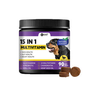 OEM ODM multivitaminico cane masticabile 15-in-1 con glucosamina cura della salute per animali domestici e integratori di supporto congiunto mastica morbida - Product Image 1