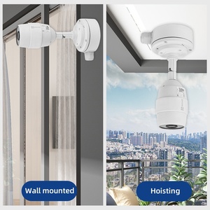 Boîtier de jonction en alliage d'aluminium <span class=keywords><strong>pour</strong></span> câble d'alimentation de plafond, disque hémisphérique épaissi, collecteur de fils rotatif <span class=keywords><strong>pour</strong></span> <span class=keywords><strong>caméra</strong></span> de sécurité CCTV - Product Image 6