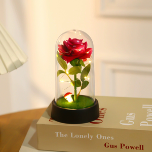 Dôme en verre disponible en plusieurs couleurs, roses éternelles préservées pour <span class=keywords><strong>la</strong></span> fête des mères <span class=keywords><strong>et</strong></span> les cadeaux de Noël - Product Image 2