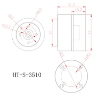 Moteur de cardan avec encodeur HT-S-3510 12V 1.1A 800rpm 0.13Nm 13.2W Moteur CC sans balais triphasé pour bras robotique PTZ