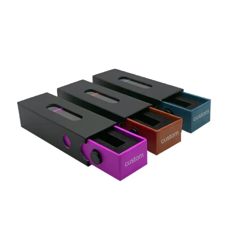 カスタム使い捨て3mlカートリッジ包装0.5ML1ML香水チャイルドプルーフチャイルドロック子供耐性カートスライディングCRペーパーボックス