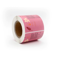 Etiquetas Adhesivas de PVC Premium para Gel de Ducha, Rollo de Etiquetas con Laminado Brillante para Empaquetado de Productos de Ducha