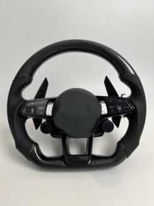 Volant de direction de style nouveau pour <span class=keywords><strong>Audi</strong></span> R8 TT <span class=keywords><strong>RS</strong></span> RS3 4 5 <span class=keywords><strong>6</strong></span> 7 A4 A6 Q3 Q5, volant en cuir et fibre de carbone personnalisé - Product Image 1