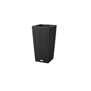 Retro Style Rattan Design PP <b>Plastic</b> Flower <b>Planter</b> <b>Pot</b> for Garden & Home Use - Product Image 1