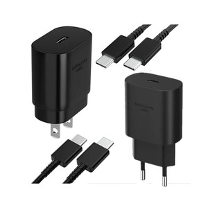 Para <span class=keywords><strong>Samsung</strong></span> Galaxy <span class=keywords><strong>S20</strong></span> S21 S22 S23 <span class=keywords><strong>Ultra</strong></span> Note 20 <span class=keywords><strong>Cargador</strong></span> súper rápido 25W USB C PD Adaptador de corriente de pared con CABLE tipo C - Product Image 4