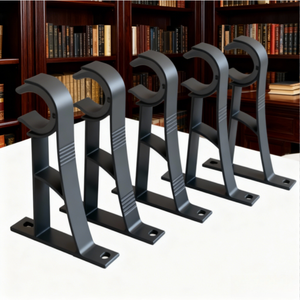 Современные одинарные алюминиевые кронштейны для карнизов с простой установкой, экологичным дизайном и регулируемой длиной - Product Image 2