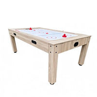 Table de billard multifonction 4-en-1 de 7 pieds avec hockey sur air, tennis de table et table à manger – Vente Flash Premium